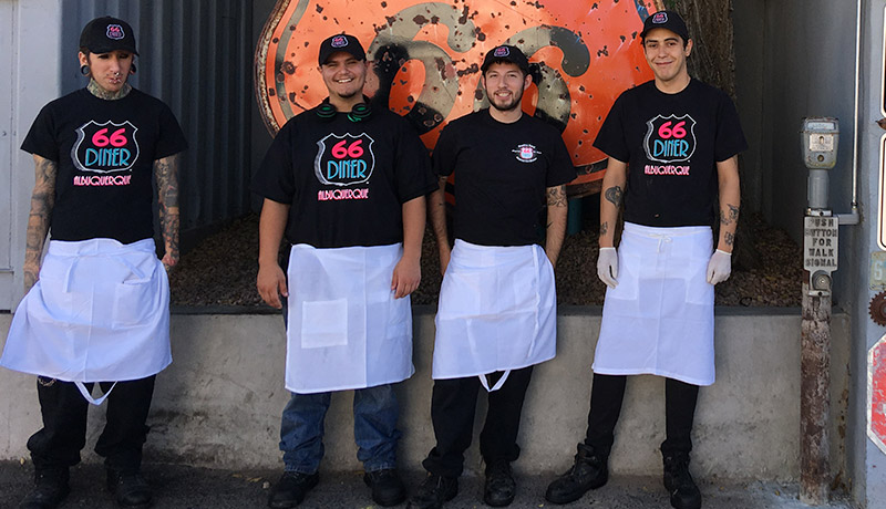 Staff Standing at diner